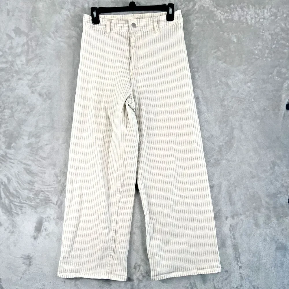 Universal Thread Girls Sailor Wide Leg Pinstripe Pants Size 6 Back to School